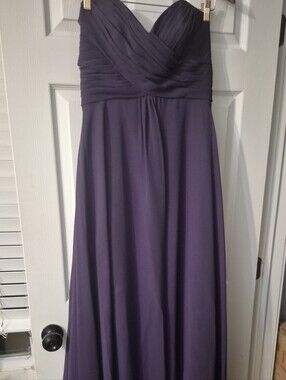 Allure Bridals Strapless Purple Chiffon Evening Dress